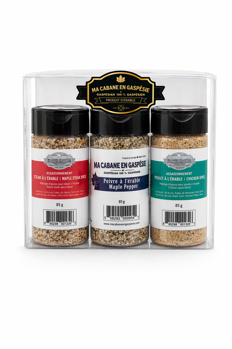 Trio d’épices à l’érable – Steak, Poulet & Poivre
